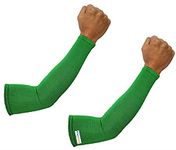 HeadTurners Cotton Cricket Sleeves for Fielding, Batting and Bowling (Green, One Pair)