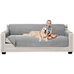 Sofa Shield Original Patent Pending Reversible X-Large Oversized Sofa Protector for Seat Width to 78 Inch, Furniture Slipcover, 2 Inch Strap, Couch Slip Cover Throw for Pets, Dogs, Sofa, Light Gray