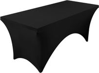 NY Threads Spandex Black Tablecloth