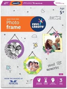 Fevicreate Photo Frame Art & Craft Kit | Make 3 Photo Frames with Origami, Quilling, Craft & more | Boost Child's Creativity | By Fevicol | Gift for Boys & Girls Age 5+ years | Return Gift