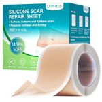 Dimora Waterproof Silicone Scar Sheets - Medical Grade Hypoallergenic Silicone Scar Tape (4cm*1.5m), Ultra-Soft Scar Treatment for Surgical Scars, C Section, Tummy Tuck, Keloid Treatment