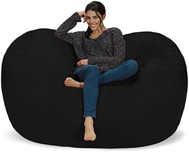 Chill Sack 6' Memory Foam Bean Bag Chair - Black