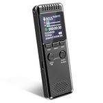 128GB Digital Voice Recorder - 8000 Hours Recording Capacity, 80Hours Battery Time - Voice Activated Recorder with Playback, USB-C Audio Recorder for Meeting Lecture