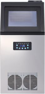 CREWORKS Commercial Ice Maker – Stainless Steel, 72.5kg/24h, 10kg Storage