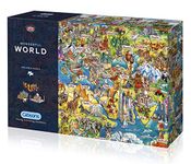 Wonderful World | 1000 Piece Jigsaw Puzzle | Map Jigsaw Puzzle | Sustainable Puzzle for Adults | Premium 100% Recycled Board | Great Gift for Adults | Gibsons Games