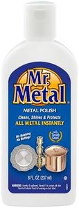 Mr. Metal Metal Polish Liquid All Metal Multipurpose Cleaner, Non-Abrasive, Instant Sterling Silver Cleaner, Brass and Stainless Steel Cleaner, Grime and Tarnish Remover, Chrome Silver Polish, 8 oz