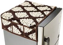 Amazon Brand - Solimo Polyester Fridge Top Cover (Brown)