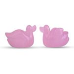 Remedywala Charged Rose Quartz Duck Pair (Male Female Pink Stone Duck Pair)(2 Pieces)