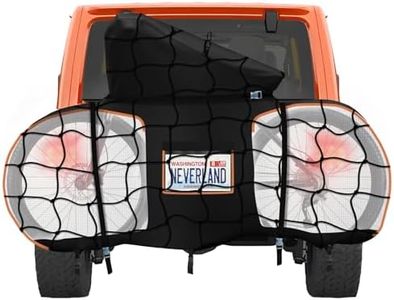 NEVERLAND Bike Cover for Transport on Rack - Heavy Duty 600D Bike Rack Cover for 2 Bikes, Bicycle Cover Outdoor Waterproof on Rear Bike Rack with Clear PVC Panels and Stretch Net
