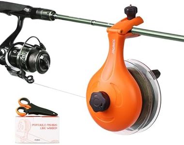 RUNCL Fishing Line Winder – Portable Spooling Tool for Casting and Spinning Reels, Prevents Line Twist, Non-Slip Handle with Scissors, Fishing Gifts for Men