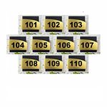 Combo Number Plate COMBO SET101 to 110 | Laser cut Foam Board smooth finish plate with double side tape on backside