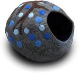 Wool Cat Cave Bed - Eco Kitty Cave - eco Friendly, fair Trade, Handmade, Organic Cat Hideout - 20" Extra Large (X-Large, True Blue)