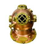 Mark V US Navy Full Size Copper Finish Diving Helmet Exclusive Collection Without Stand Divers Helmet X Mass Item