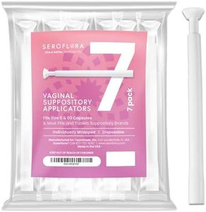 SEROVERA Seroflora Boric Acid Vaginal Suppository Applicators, Sterilized & Individually Wrapped, Fits Boric Acid Suppositories, Size 0 & 00 Capsules, Vaginal Tablets & Pills, (7 Pack) Made in USA.