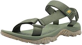 CAMEL CROWN Hiking Sport Sandals for Men Anti-skidding Water Sandals Comfortable Athletic Sandals for Outdoor Wading Beach Army Green 8.5