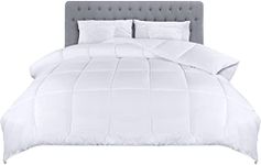 Utopia Bedding Lightweight 4.5 Tog Duvet Double with Corner Tabs, Microfiber Soft Breathable Duvet, Box Stitched Down Alternative Quilt 200x200 cm (White)