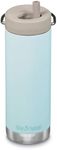 Klean Kanteen TKWide Insulated Water Bottle with Twist Cap, 473 ml Capacity, Blue Tint