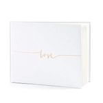 Wedding Guest Book with Rose Gold 'Love'