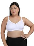 MAP DEAL Plus Sizes Bra for Women/Girls, Everyday Cotton Hosiery Bra, Non-Padded & Full Coverage | Adjustable Straps, Wirefree Bra for Girls, Dailyuse White 42 D