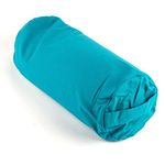 Myga RY1289 - Buckwheat Support Bolster Pillow Prop for Restorative Yoga - Great Soft Stable Support Cushion for Pregnancy Yoga - 63 x 25cm, Turquoise