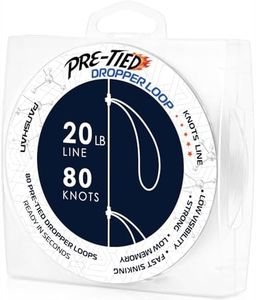 PANSHAN 20 lb Pre-Tied Dropper Loop Knots Line. Fishing Line Spool. Loops 16 Inches Apart with 5.5 Inch Loop Size. Perfect for Saltwater & Freshwater Fishing, Snapper & Other Bottom Feeding Fish