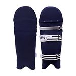 Whitedot Color Batting Pad Cover (Clads) - Best Way to Change White pad to Any Color. (Navy Blue, Mens/Large, Right)