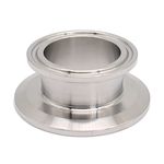 QMINOX 2 Inch × 1.5 Inch Sanitary Fitting End Cap Reducer Stainless Steel 304 Sanitary Concentric Reducer Tri Clamp Clover