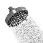 SparkPod Rain Showerhead with 8 Spray Settings - High Pressure Shower Head with Flow Restrictor - 5" High Flow Luxury Shower Heads with Anti-Clog Silicone Nozzles - 1 Min Installation (Charcoal Grey)