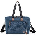 Dikaslon Diaper Bag Tote, Large Travel diaper tote for Mom and Dad, Multifunction baby tote bag for Boys and Girls with Pacifier Case and Changing Pad, Navy Blue