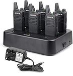 Retevis RT622 Walkie Talkie, PMR446 Mini 2 Way Radio Rechargeable with 6 Way Charger, Portable License Free, VOX, Professional Walkie Talkies for Adults, School, Restaurants (6 Pack, Black)