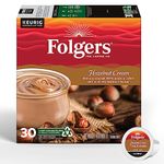 Folgers Hazelnut Cream Flavoured Coffee, Single-Serve K-Cup Pods For Keurig Coffee Makers, 30 Count