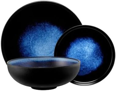 Maxwell & Williams Caviar Midnight Coupe Dinner Set 12pc Gift Boxed
