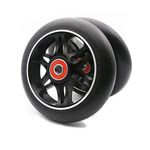 2Pcs Replacement 110 mm Pro Stunt Scooter Wheel with ABEC 9 Bearings Fit for MGP/Razor/Lucky Pro Scooters(Star) (Black)