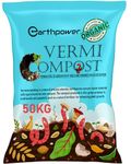 EARTHPOWER Vermicompost for Plants 50kg | Khaad for Gardening Home | Organic Fertilizer | Compost for Plants Home Garden 50kg