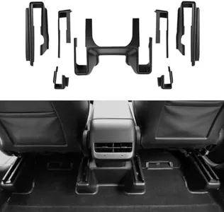 SUPER LINER Underseat Protector & Seat Track Covers Kit for Tesla Model Y Accessories 5 Seater 2021-2024 Premium ABS, Fleece Heavy-Duty Anti-Kick, Anti-Scratch Protection Set | 7-Piece