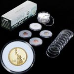 Uncle Paul 20 Sets Coin Capsules 46mm with 6 Sizes (16/21/26/31/36/46mm) Foam Gaskets Coin Case Holder Protector for Coin Collection