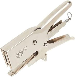 Rapesco Heavy-Duty 73 Packaging Plier Stapler, Uses 73 Type 1/4"-1/2" Staples, Metal (1169)