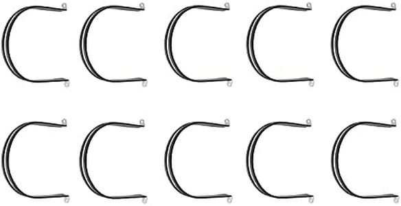 10 Pack Clamps,TTZEZE Stainless Steel Cable Clamp,Pipe Clamp,Tube Clamp,Metal Clamp,Rubber Cushioned Insulated Clamp,Tube Holder for Tube,Pipe Hoop,Pipe or Wire Cord Installation 7-7/8 Inch(200mm)