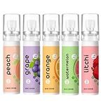 5pcs Fruit Fresh Breath Spray, Fruit-Flavored Oral Spray Freshener Compact Portable Refreshing Cool Fresh Breath Oral Odor Care, 5 Flavor (5pcs-Mix)