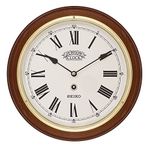 Seiko Wall Clock (31.4 cm x 31.4 cm x 4.4 cm, Brown, QXA143BN)