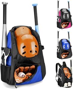 DAREKUKU Baseball Backpack, Softball Bat Bag, Breathable T-Ball & Baseball Equipment & Gear, Durable Bat Backpack With Fence Hook, Shoe Compartment, Hold Bat, Glove, Helmet, Cleats