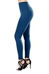 SATINA High Waisted Fleece Lined Leggings for Women | Women’s Leggings w/Fleece Lining for More Warmth | Regular, Plus Sizes Dark Teal