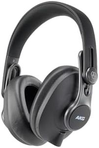 AKG K371-BT Bluetooth Studio Headphones, Over-Ear Closed-Back Design for Professional Performance, Foldable with 8 position hinges, 40 hour battery life, Built in Microphone, Earcup Gesture Controls