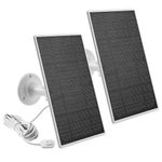 Solar Panel Charger for Arlo Camera, Power Compatible with Pro 4, Arlo Pro 5S, Pro 3, Floodlight, Ultra 2, and Ultra Cameras, 13ft/4m Cable, 6V4.5W, 2PCs