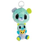 Lamaze 3-in-1 Clip and Go Bear, Take Along Toy, Pram and Pushchair Baby Toy, Toy for Babies with Colours and Sounds, Development Toy for Boys and Girls Aged 0 to 24 Months