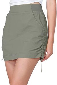 CAMEL CROWN Women's Skorts Athletic Casual High Waisted Tennis Skirt with Shorts Golf Skort Pockets Tummy Control Quick Dry Light Green