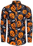 fohemr Mens Halloween Shirts Ugly P