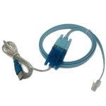 HDE USB to Serial Interface Cable with Serial to RJ45 Console Adapter Cable for Cisco Routers (Blue, Silver )