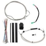 TIGERSGATE 16" Ape Hangers Cables Touring Extended Clutch Cable & CAN-Bus & TBW Wires & Brake Line for 2008-2013 Harley Touring Road King/Electra Glide/Street Glide/Road Glide with ABS,Silver