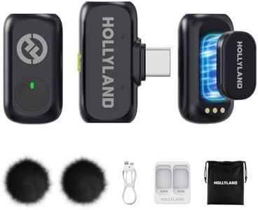 Hollyland LARK A1 Wireless Mini Microphone for iPhone15/16 & Android, Pure Sound, Noise Cancelling, Magnetic Microphone for YouTube, TikTok, Podcast, Vlogging for USB-C(2TX+1RX)